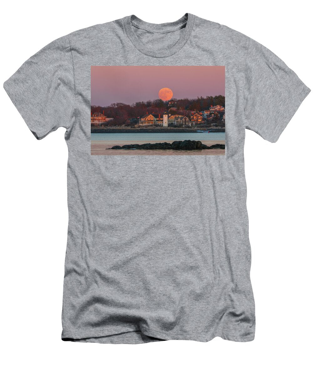 Full Moon Behind Annisquam Harbor Lighthouse Juergen Roth T-Shirt