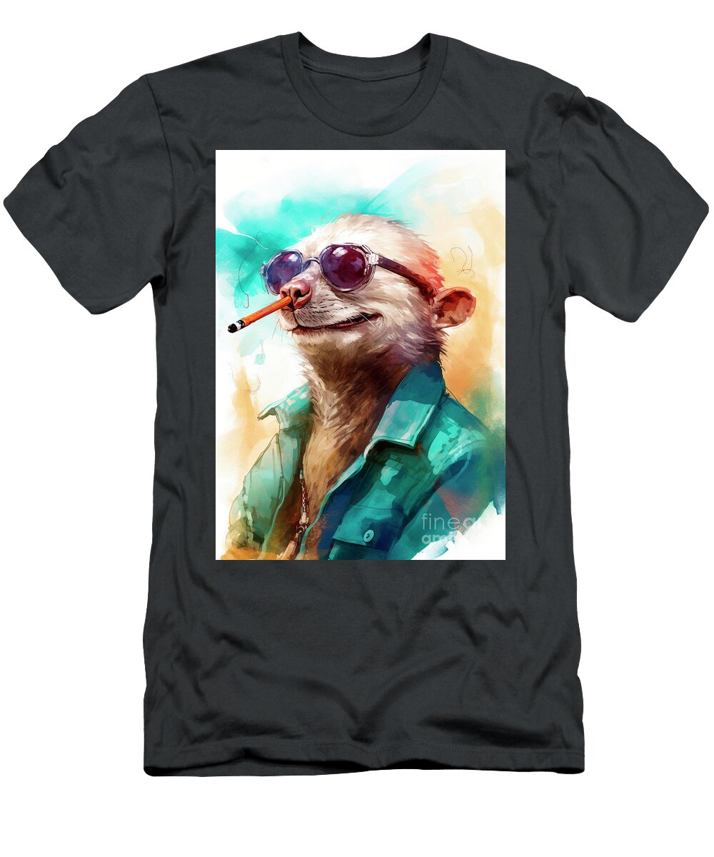 Funny 607 a Ferret Animal Animals Adrien Efren T-Shirt