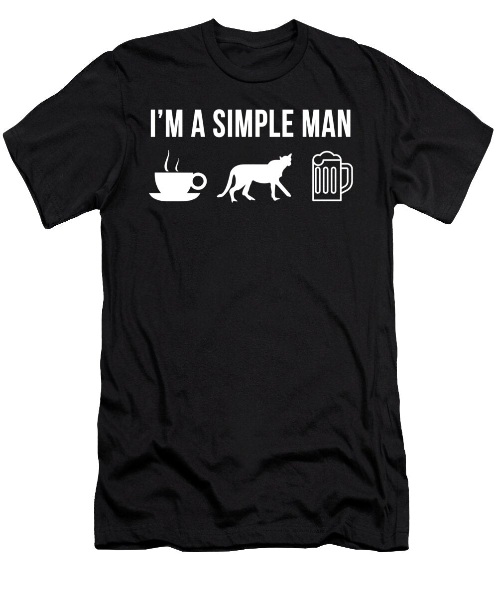 Funny Cheetah Animal Zookeeper Wildlife Simple Man Lukas Davis T-Shirt