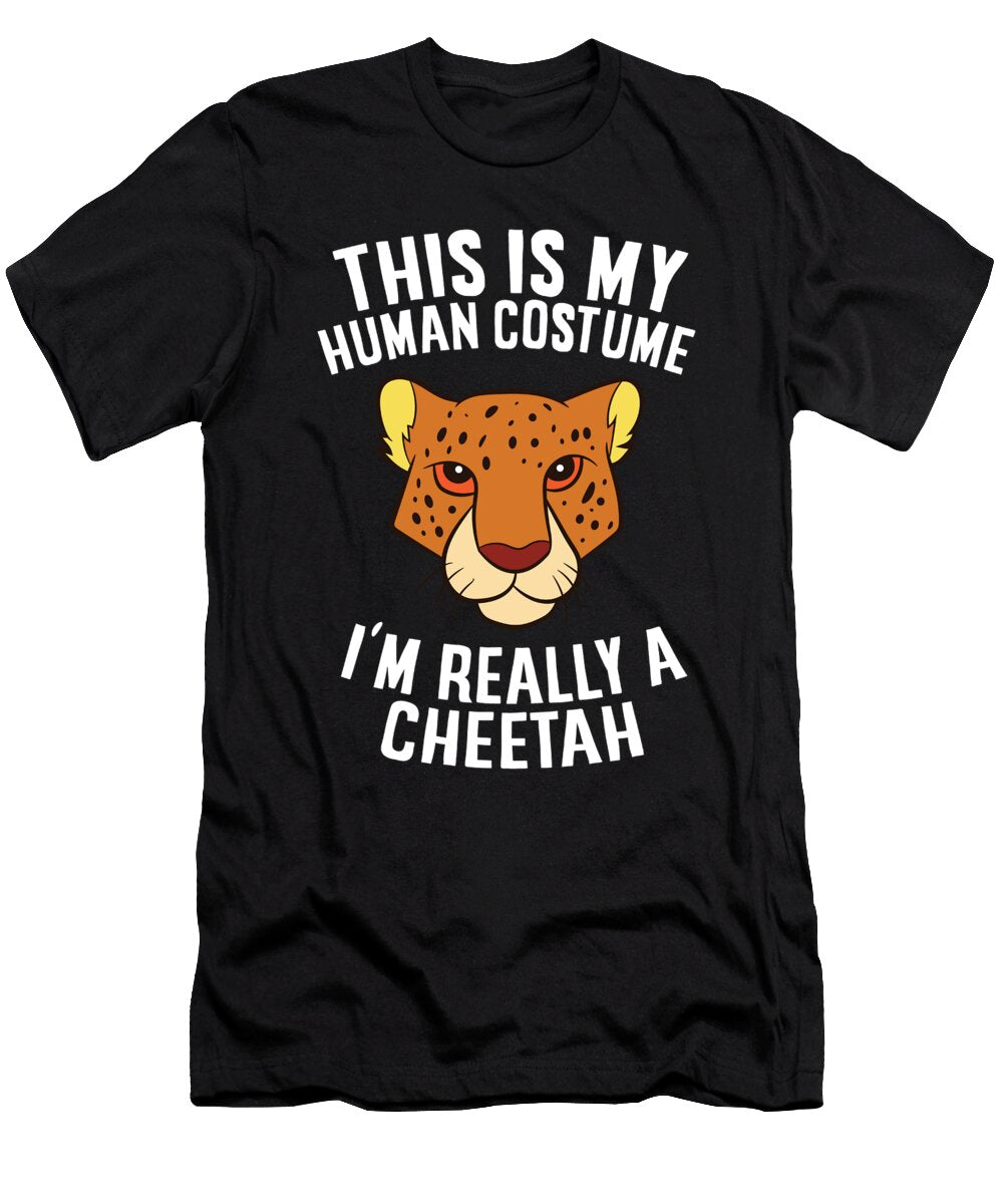 Funny Cheetah Costume Im Really a Cheetah Eq Designs T-Shirt