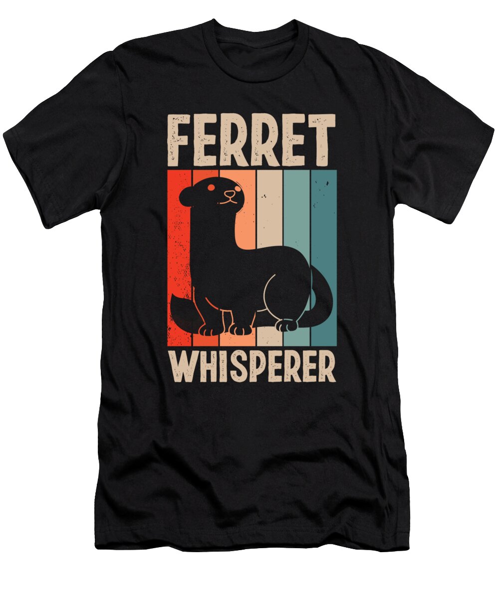 Funny Ferret Whisperer Pet Animal Vintage Ferret Florian Dold Art T-Shirt
