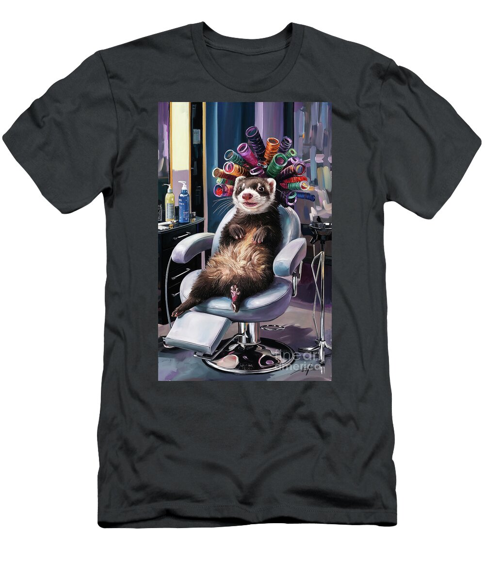 Funny Ferrets in Curlers Rhys Jacobson T-Shirt
