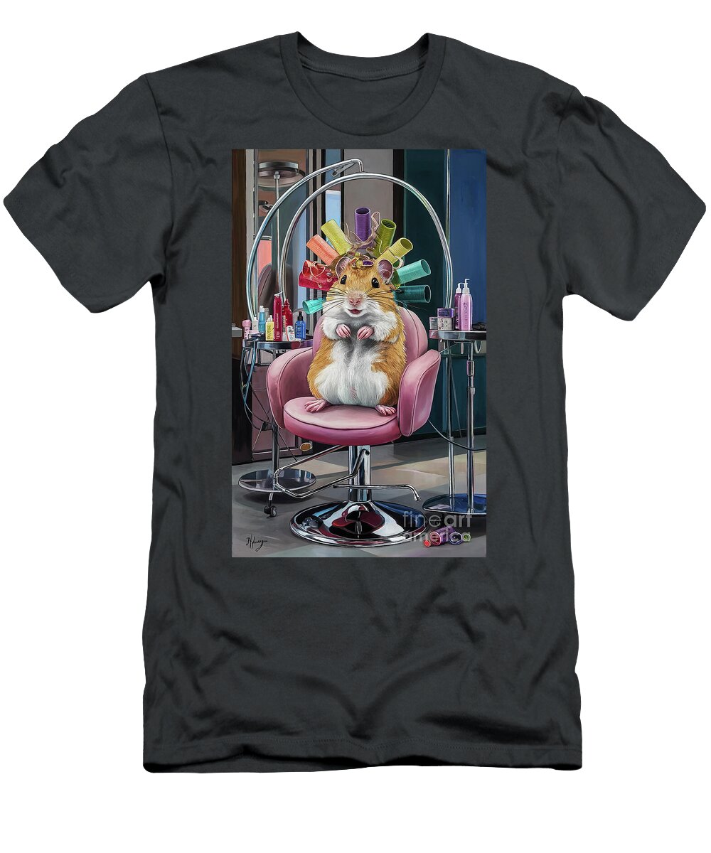 Funny Gerbil in Curlers Rhys Jacobson T-Shirt