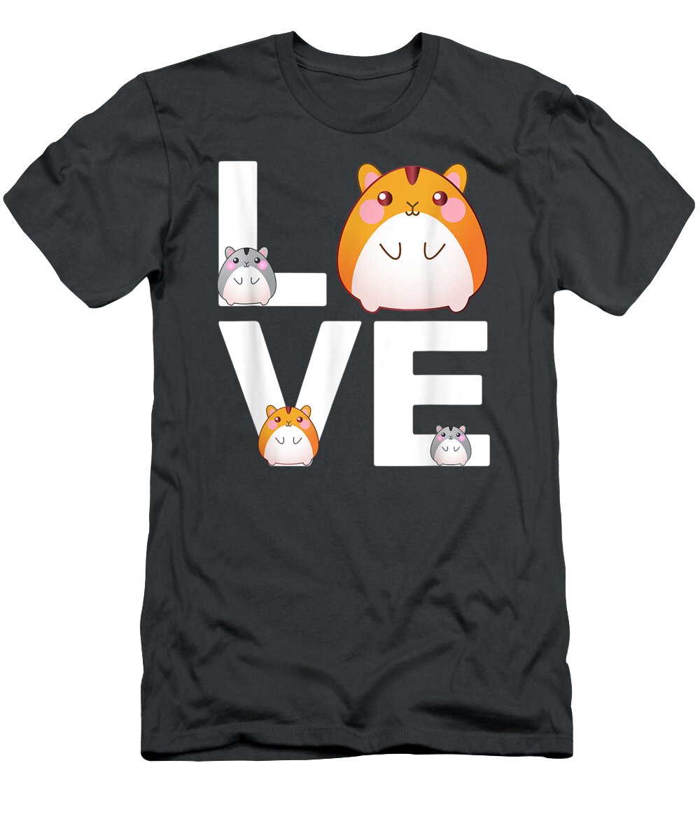 Funny Love Hamsters Animal Toys Pets Lovers Aarvie Angel T-Shirt