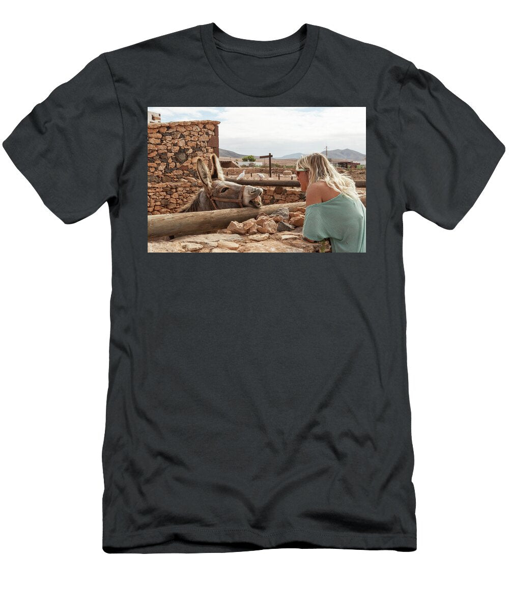 Funny Picture Blonde Girl Looking Like Mauro Ladu T-Shirt