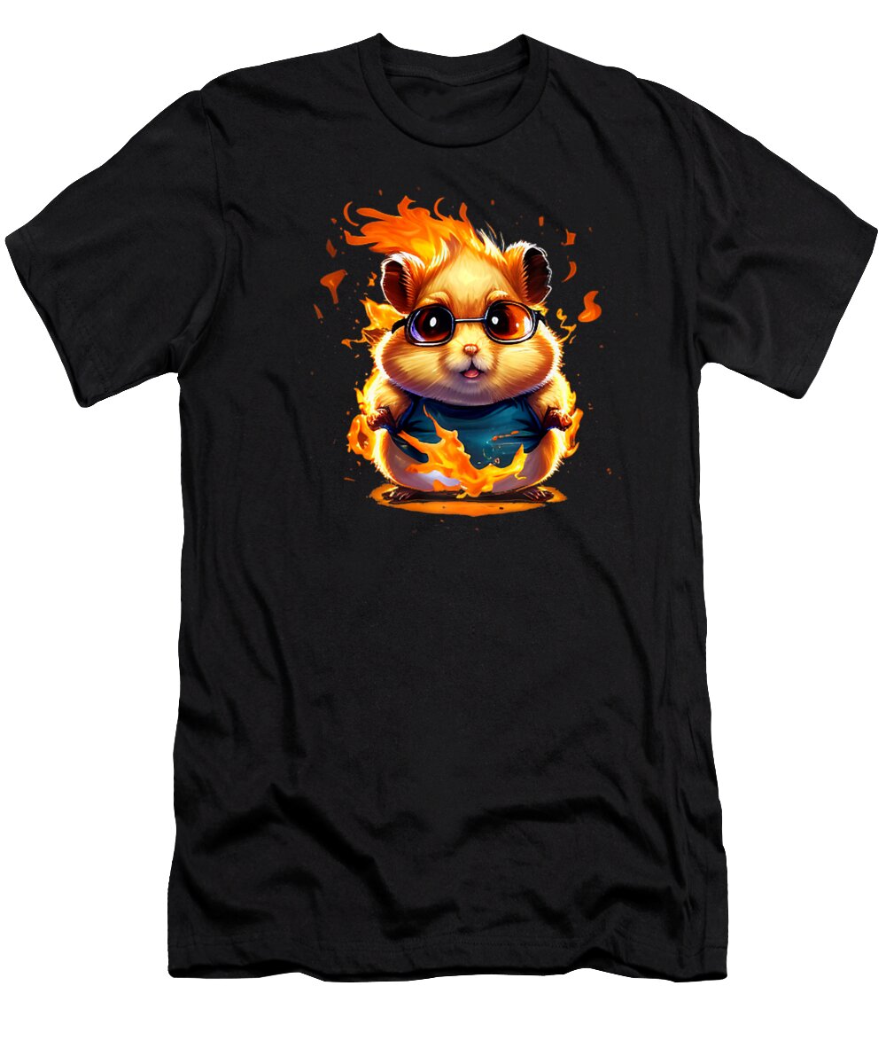 Geek Hamster on Fire Thepassionshop T-Shirt