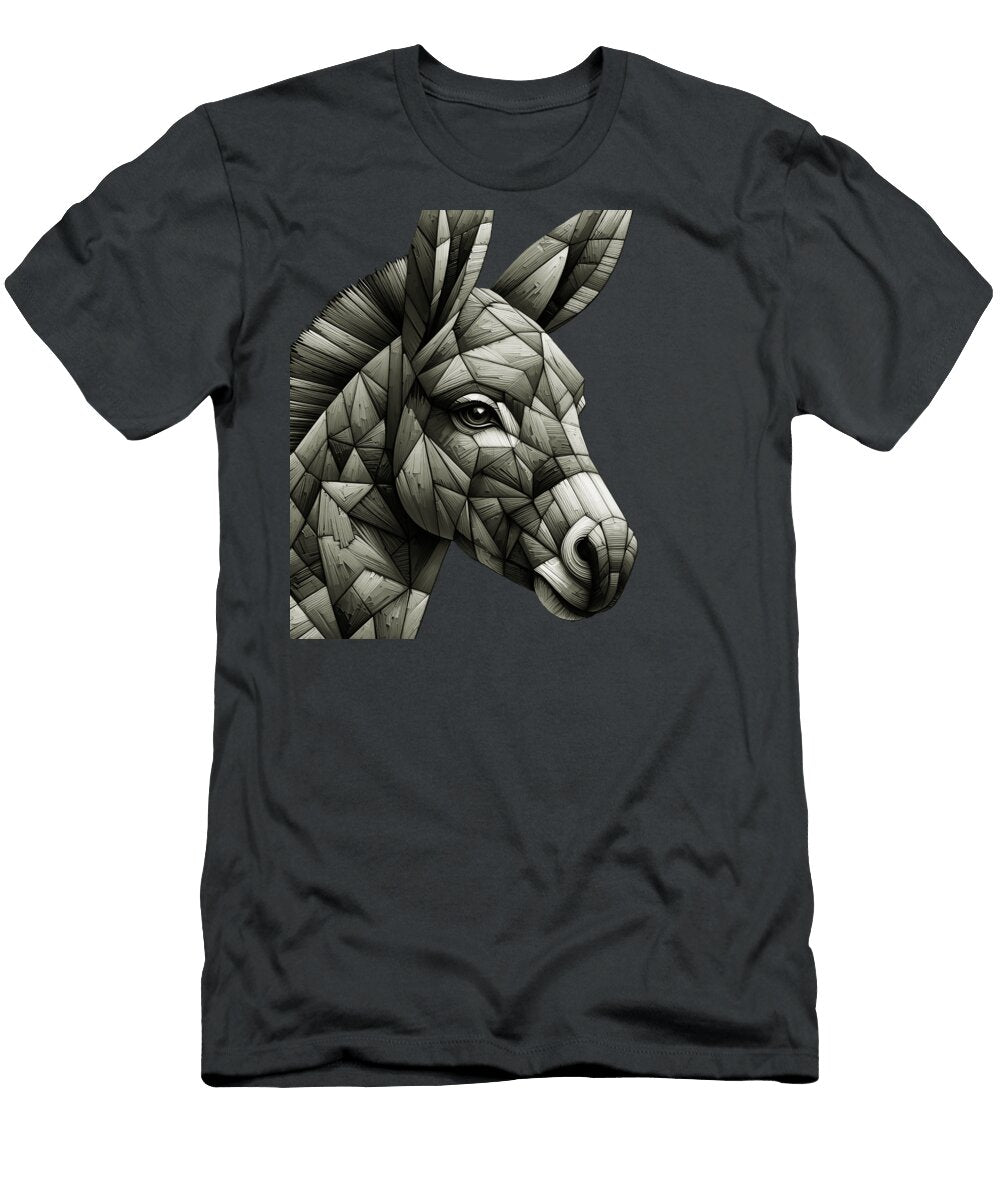 Geometric Donkey Bw David Dehner T-Shirt