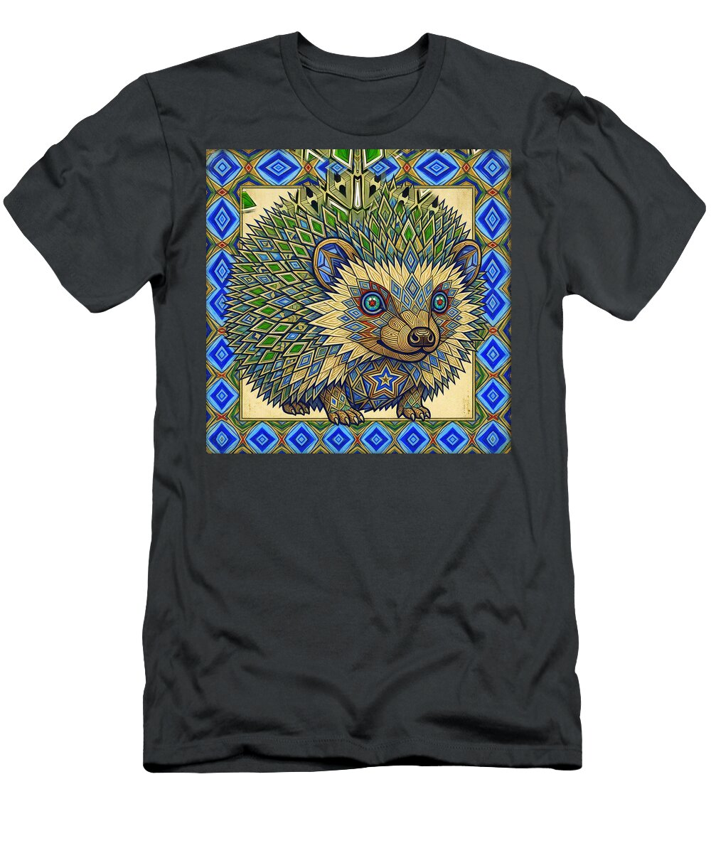 Geometric Hedgehog Design Svetozar Sekulic T-Shirt