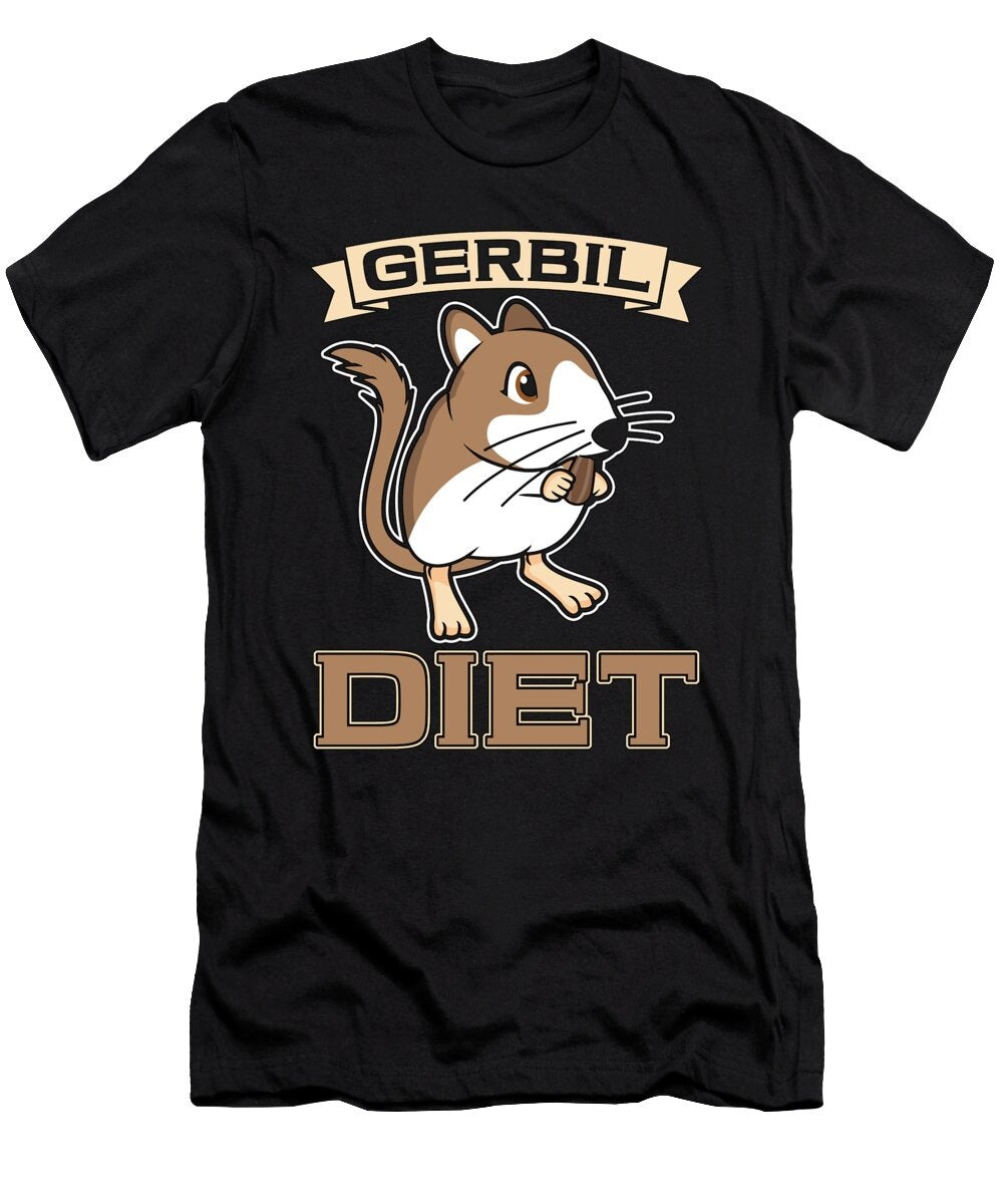Gerbil Diet Gerbillinae Rodent Animals Racing Rat Tshirtconcepts Marvin Poppe T-Shirt