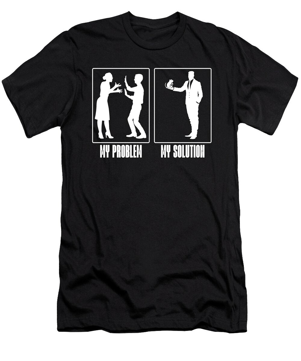 Gerbil Lover My Problem My Pictogram Dad Hamster Tshirtconcepts Marvin Poppe T-Shirt