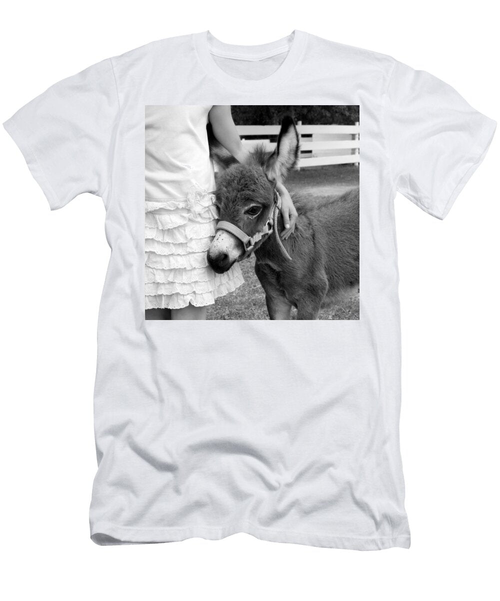 Girl and Baby Donkey Brooke Ryan T-Shirt