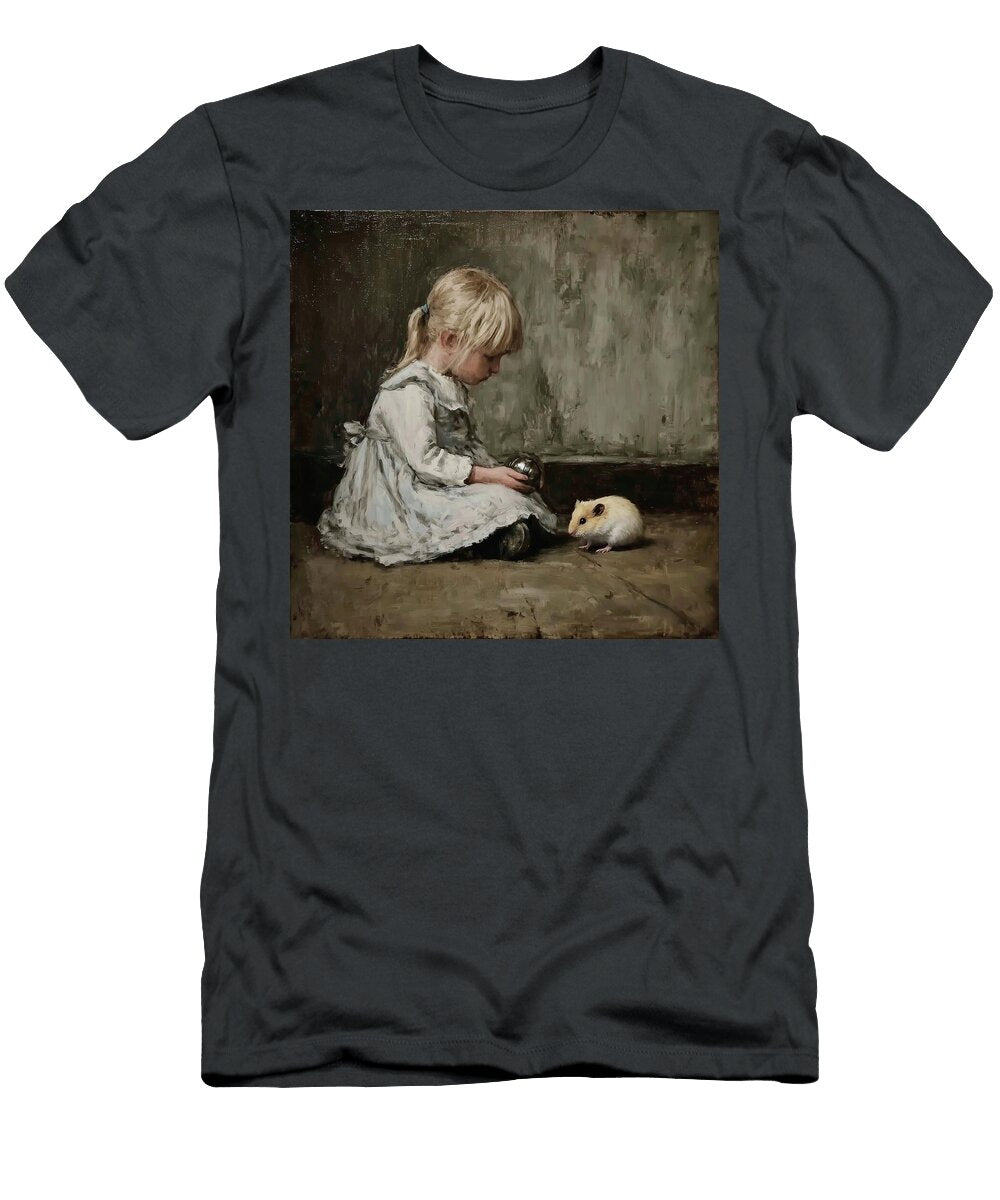 Girl and Hamster Encounter Fabrizio Cassetta T-Shirt