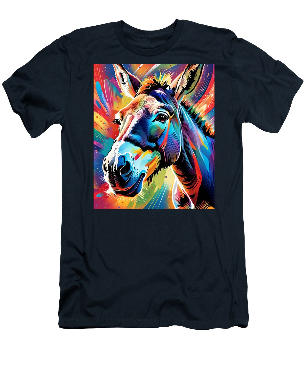 Girl Cute Donkey with a Happy Smile Tina Lavoie T-Shirt