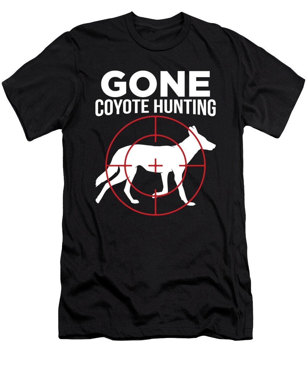 Gone Coyote Hunting Hunter Gift Design Jacob Hughes T-Shirt