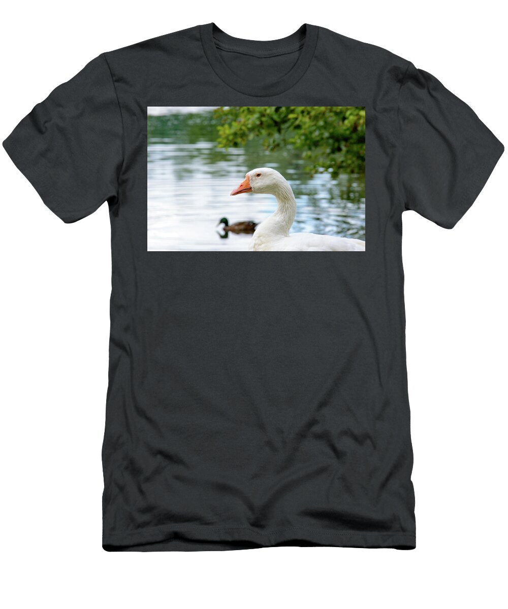 Goose Standing At the Edge of a Lake Johan Ferret T-Shirt