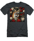 Gray Fox and Roses Tina Lecour T-Shirt