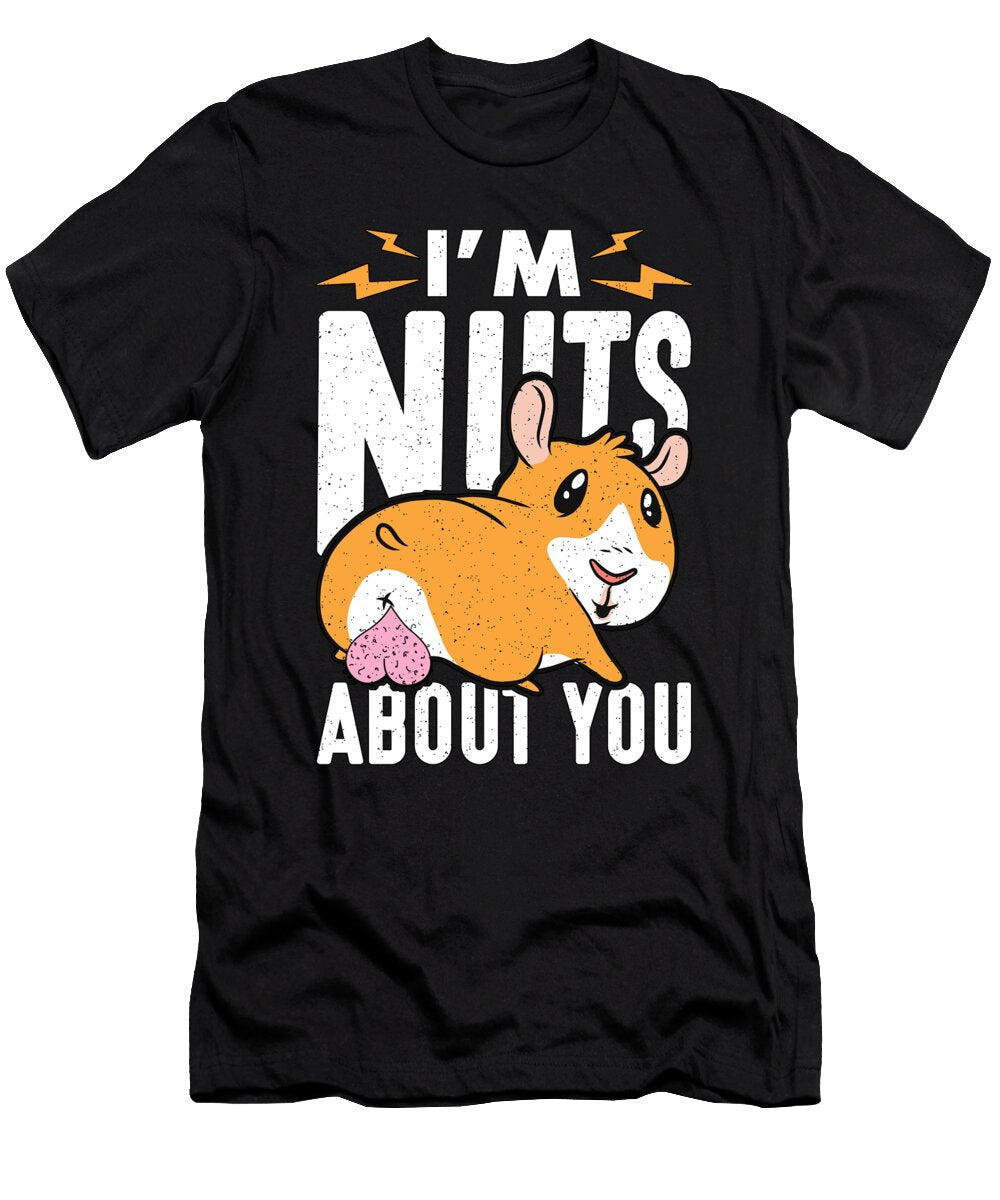 Guinea Pig Im Nuts About You Cavy Pet Hamster Tshirtconcepts Marvin Poppe T-Shirt