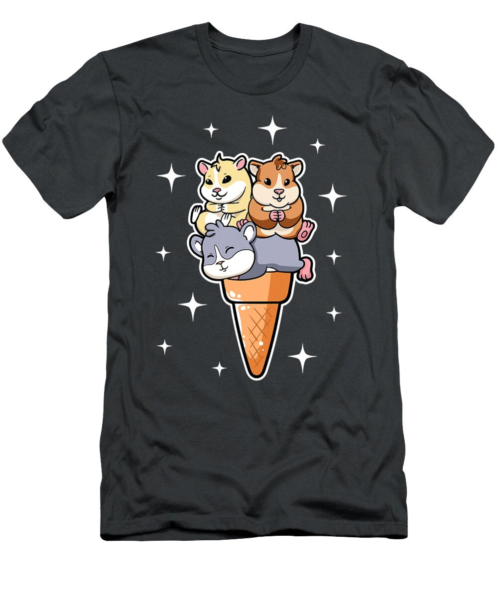 Guinea Pigs Ice Cream Lovers Cute Cone Edwin Liam T-Shirt