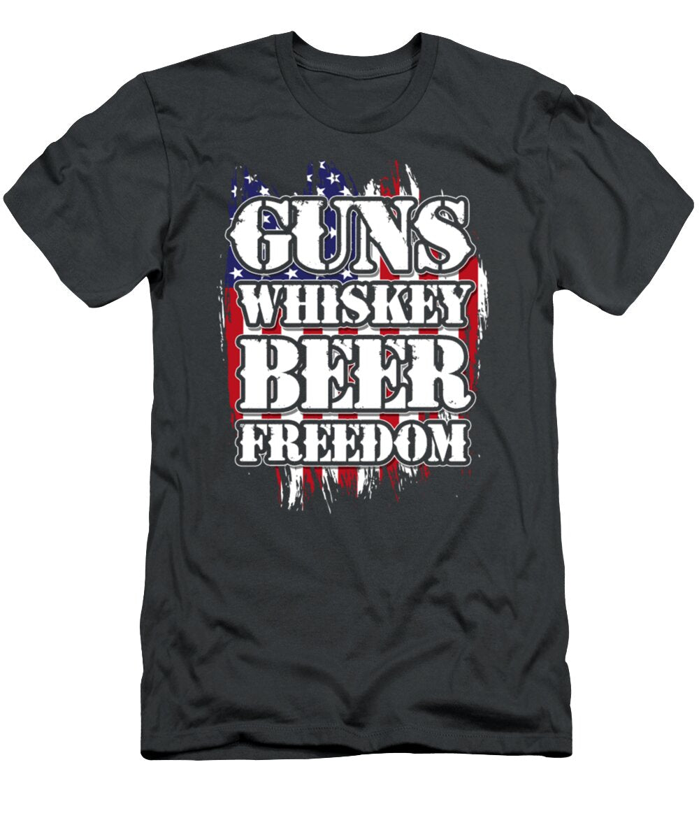 Guns Whiskey Beer Freedom Tinh Tran Le Thanh T-Shirt