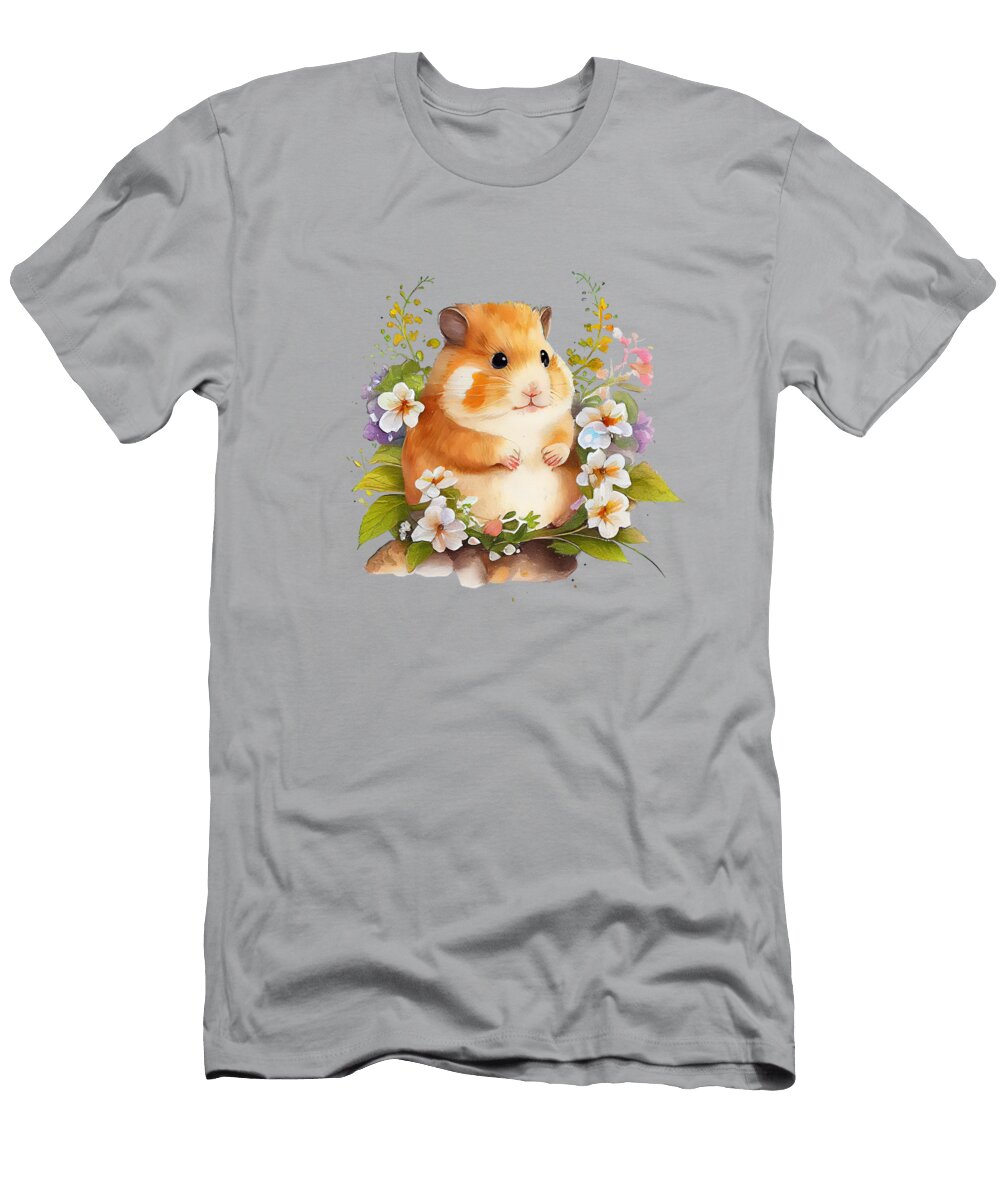 Hamster and Flowers Arkitekta Art T-Shirt