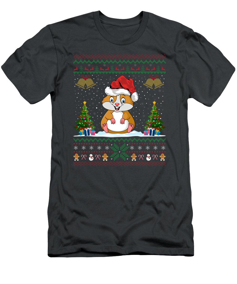 Hamster Animal Lover Xmas Gift Ugly Hamster Christmas Sehejg Aylin T-Shirt