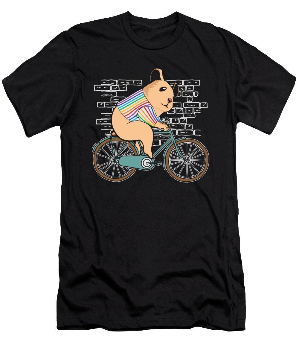 Hamster Bicycle Pet Owner Rodent Hamster Crazy Squirrel T-Shirt