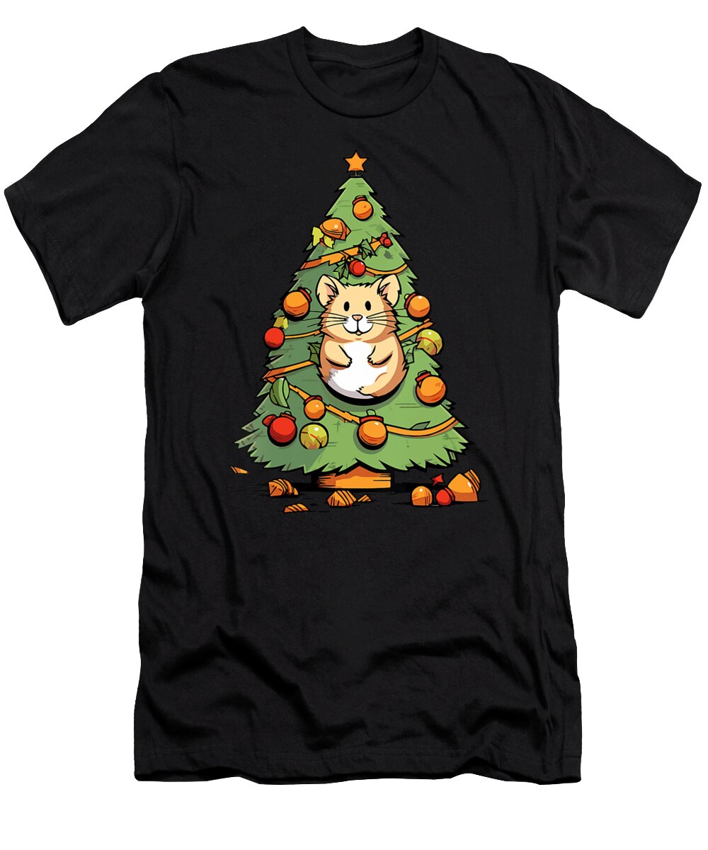 Hamster Christmas Day Xmas Party Rodent Pet Santa Claus Funny Thepassionshop T-Shirt