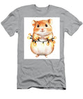 Hamster Cute Hamster with Christmas Lights Watercolor Illustration Clint Mclaughlin T-Shirt
