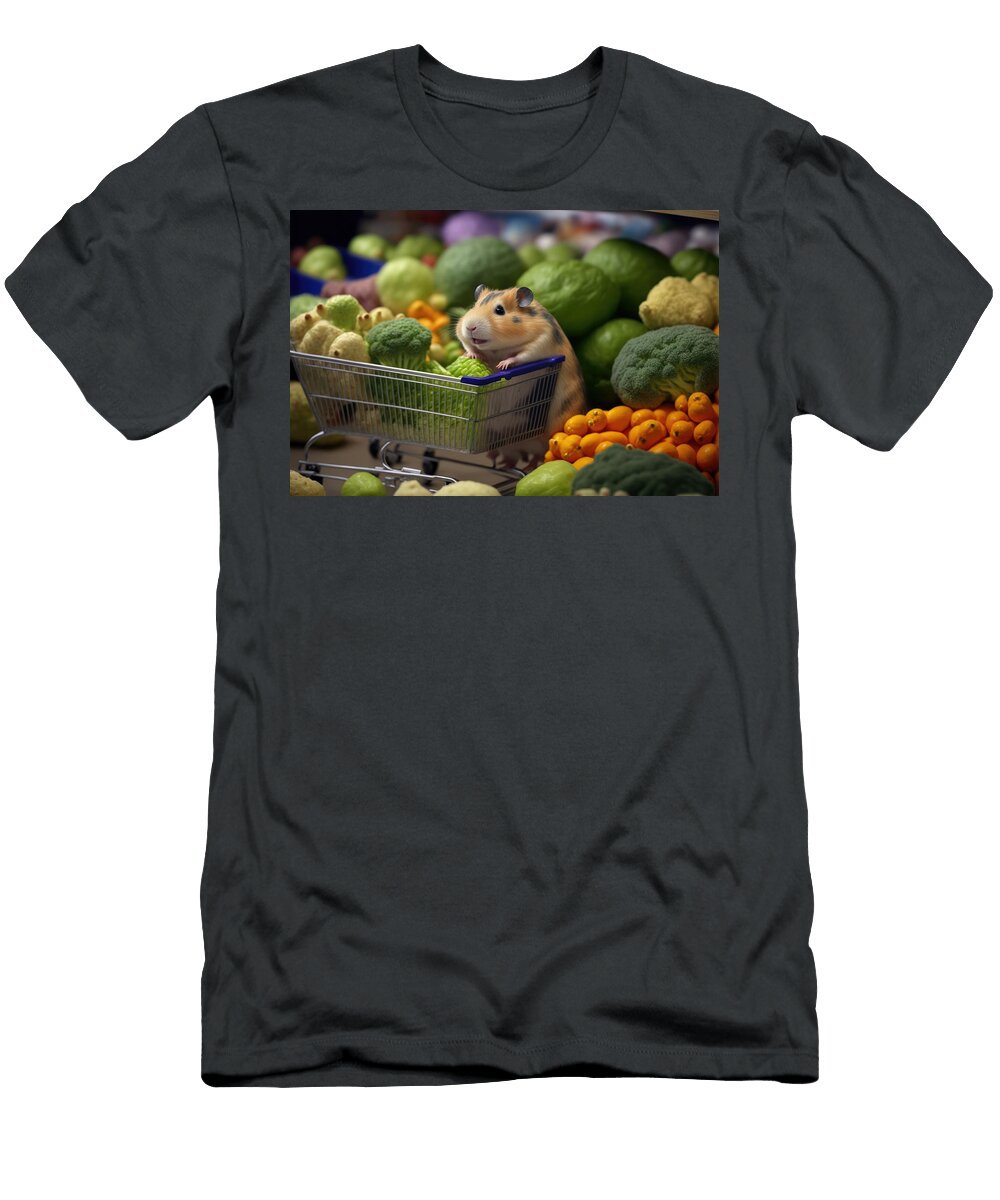 Hamster Doing Its Grocery Shopping John Twynam T-Shirt