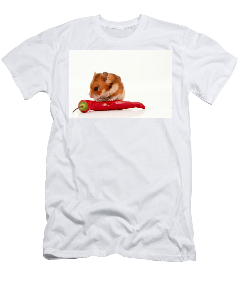 Hamster Eating a Red Hot Pepper Yedidya Yos Mizrachi T-Shirt