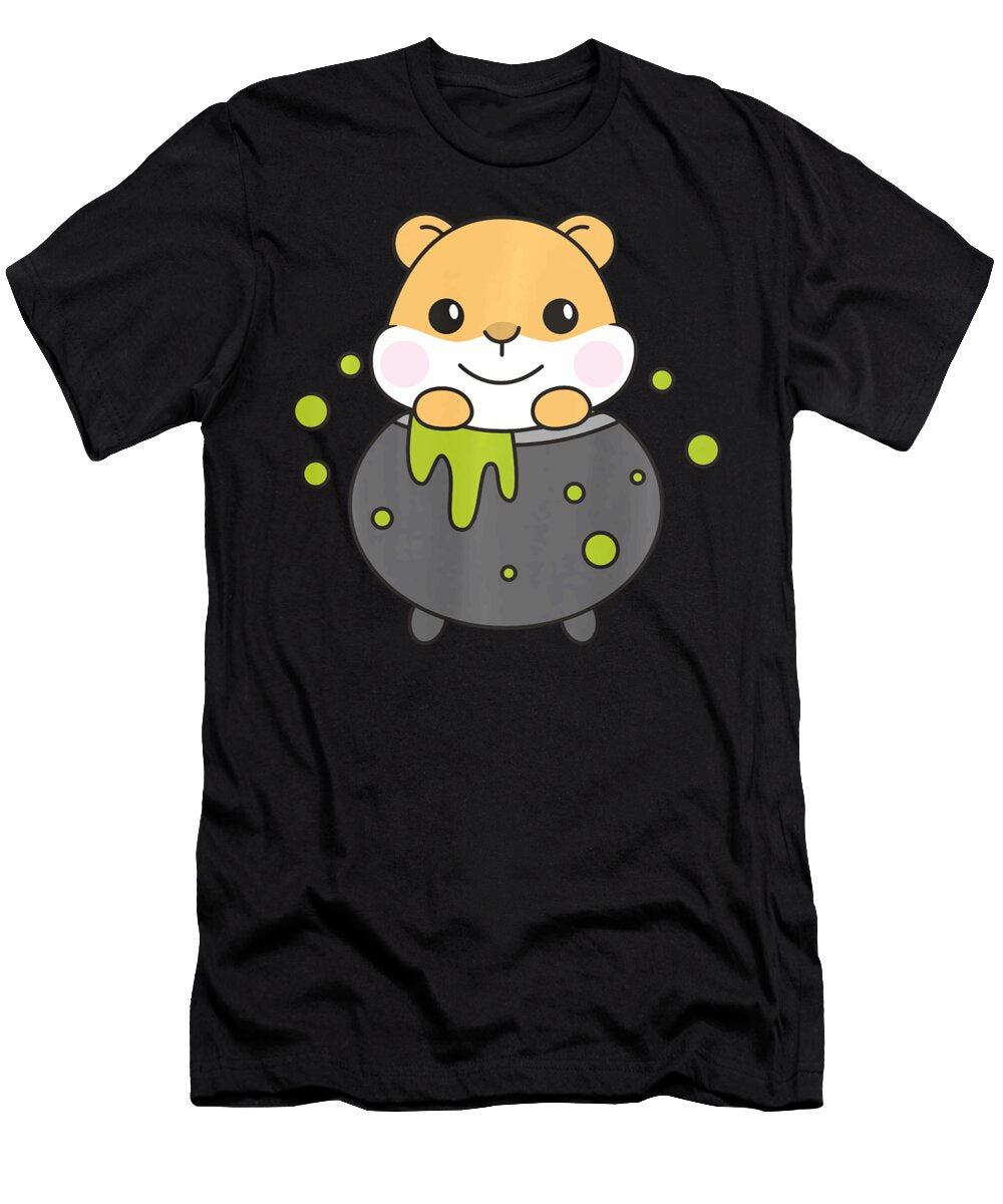 Hamster Halloween Witchs Cauldron Bat Happy Halloween Thepassionshop T-Shirt