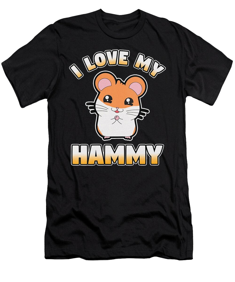 Hamster I Love My Hammy Pet Hamster Lover Gift Thepassionshop T-Shirt
