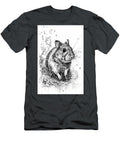 Hamster Ink Drawing in Splash of Inked Black and White Animal Intricate Details Funnygiftscreation T-Shirt