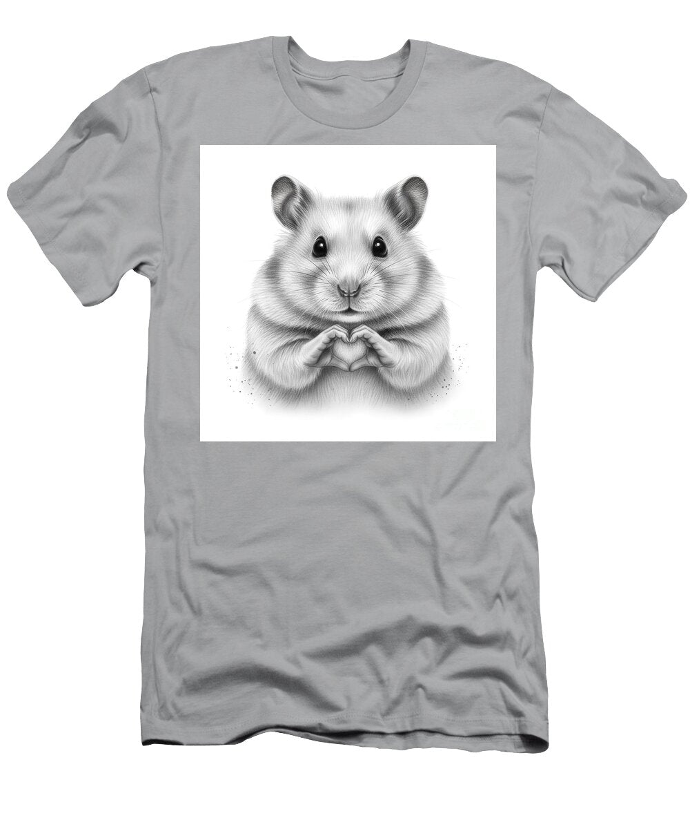 Hamster Love Aged Pixel T-Shirt