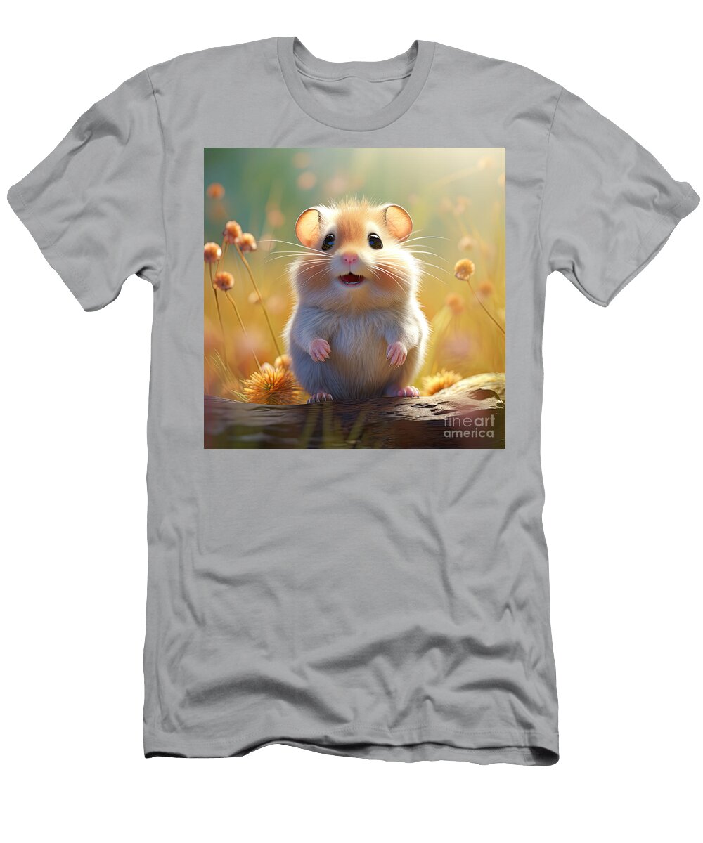 Hamster on Log Elisabeth Lucas T-Shirt