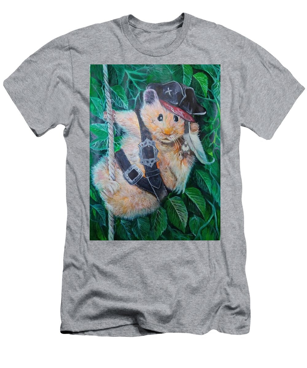 Hamster Pirate Picture Beautiful Print Birds Animals Drawing Make a Print Sergey Kobozev T-Shirt