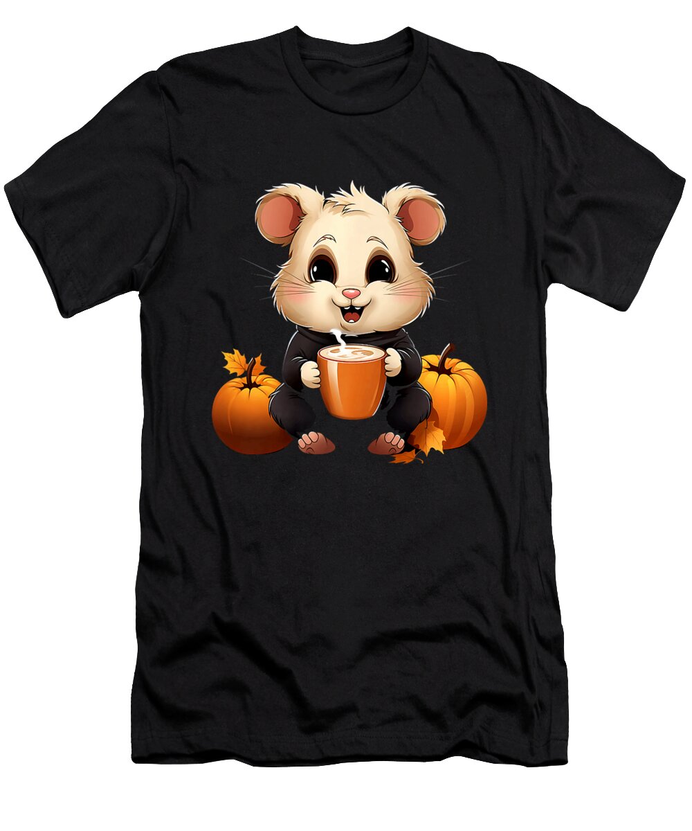 Hamster Pumpkin Spice Latte Fall Autumn Leaves Halloween Thepassionshop T-Shirt