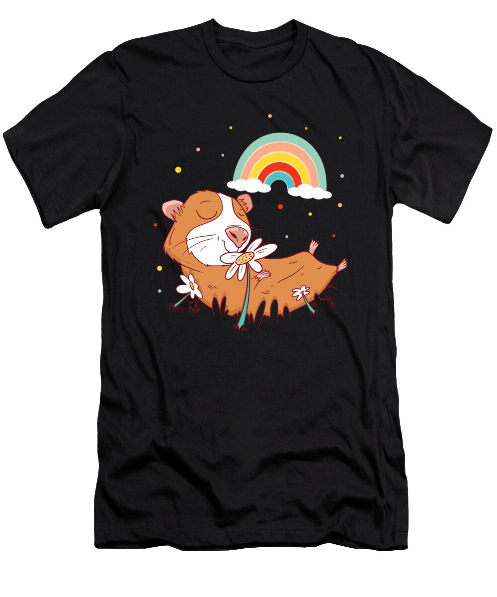 Hamster Rainbow Animal Pet Rodent Lover Flower Gift Thomas Larch T-Shirt