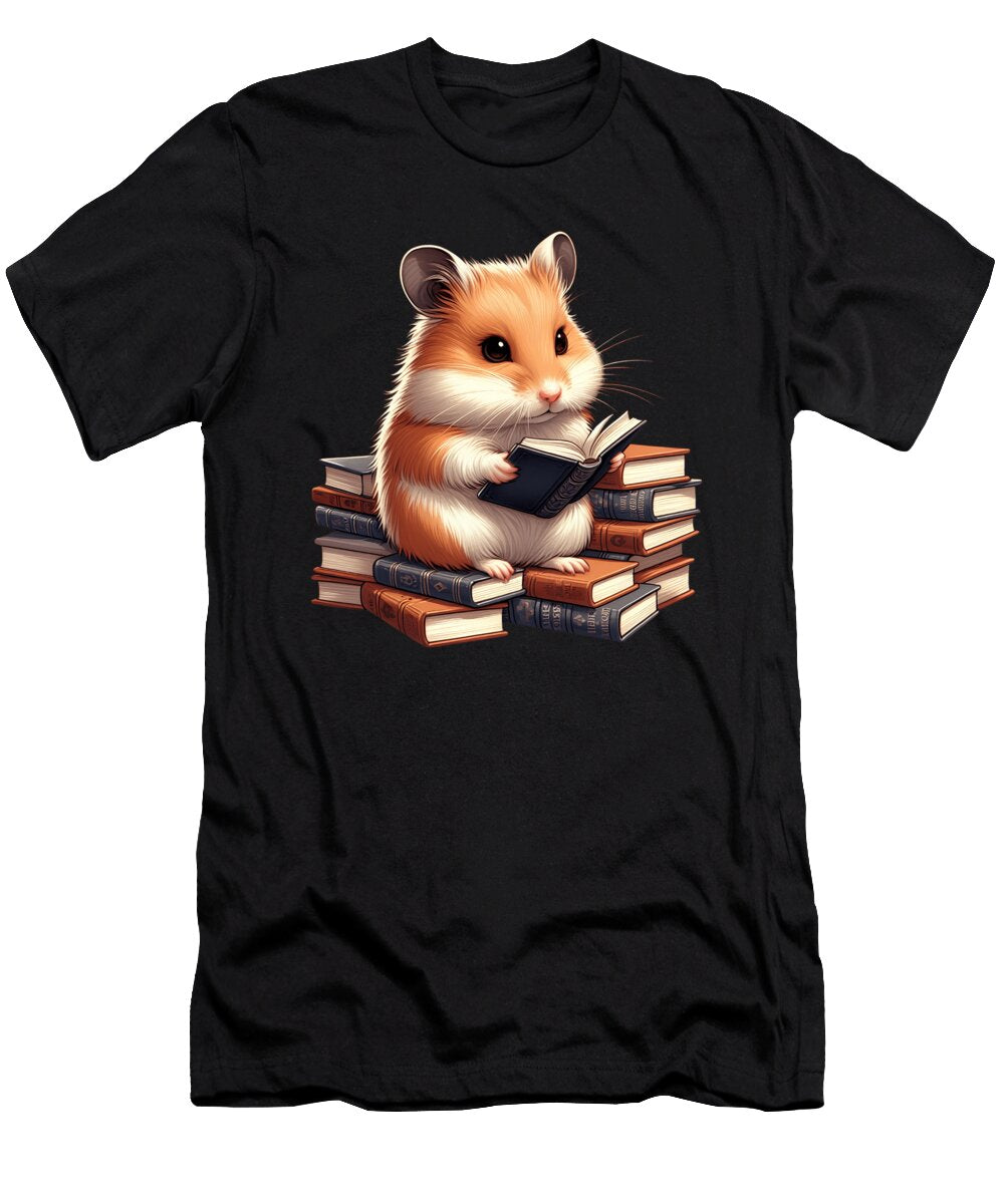 Hamster Reading Book Reader Bookworm Hamster Lover Job T-Shirt