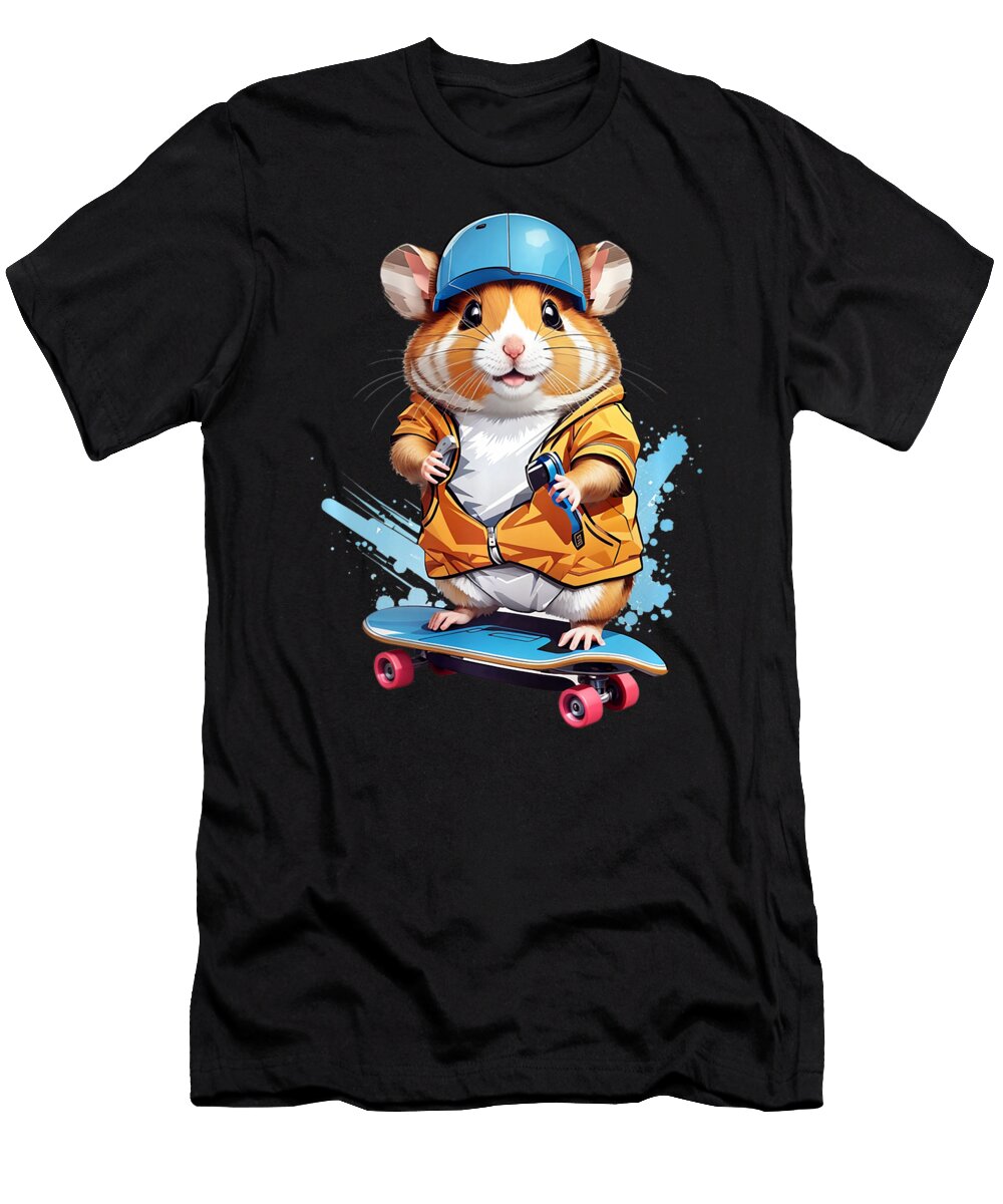 Hamster Riding a Skateboard Thepassionshop T-Shirt