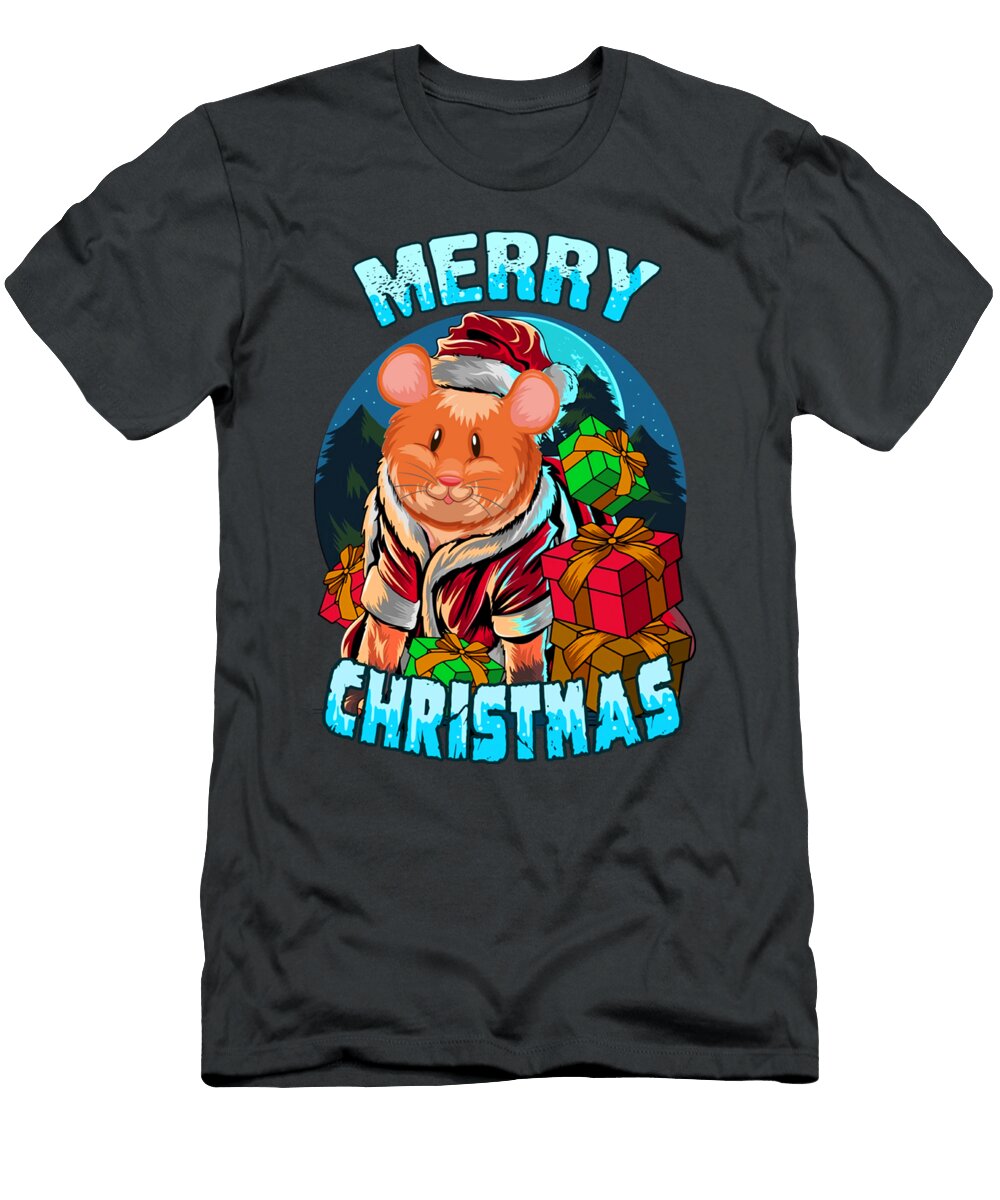 Hamster Santa Christmas Family Matching Kate Pure T-Shirt
