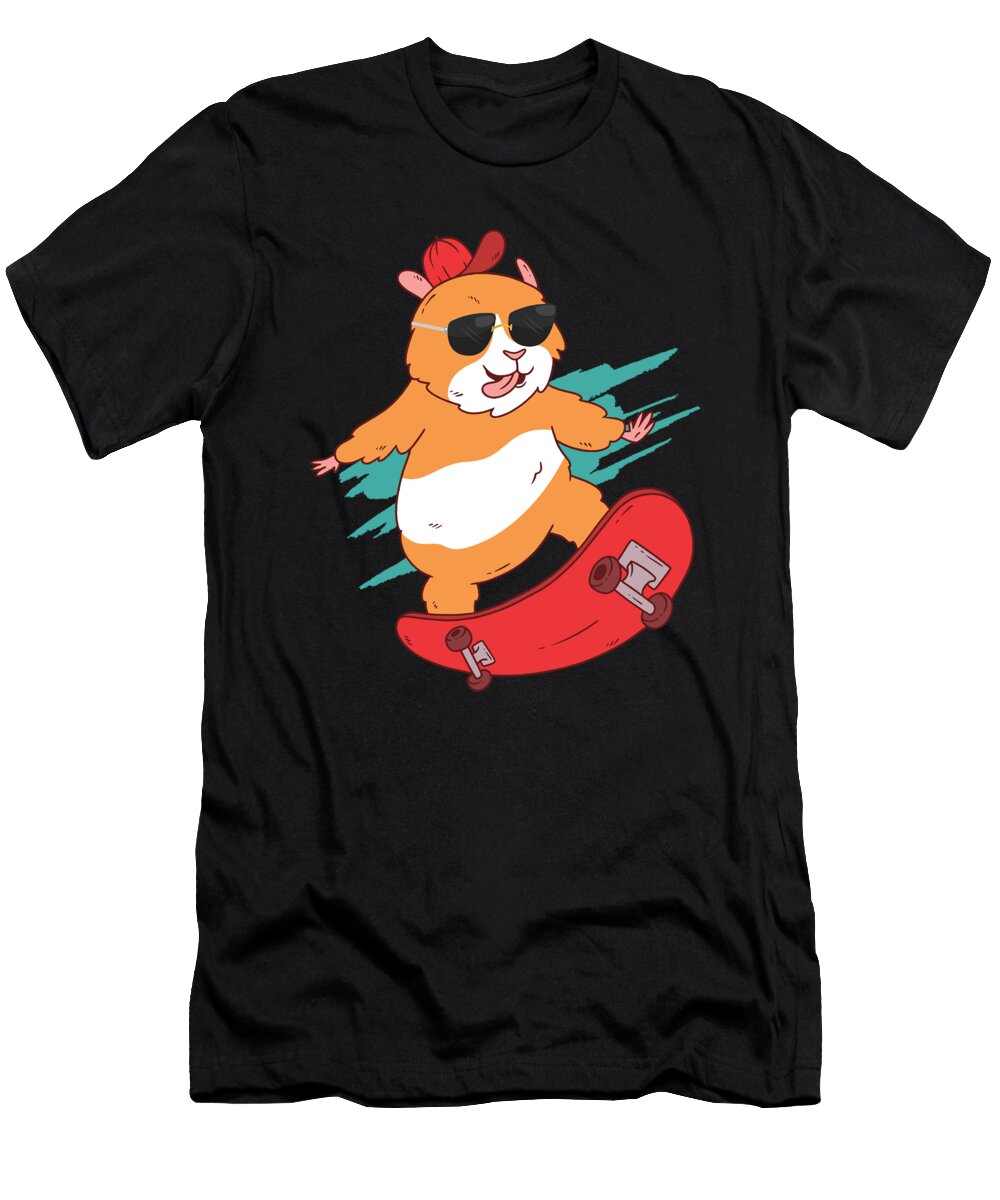 Hamster Skateboard Skater Pet Animal Rodent Gift Thomas Larch T-Shirt