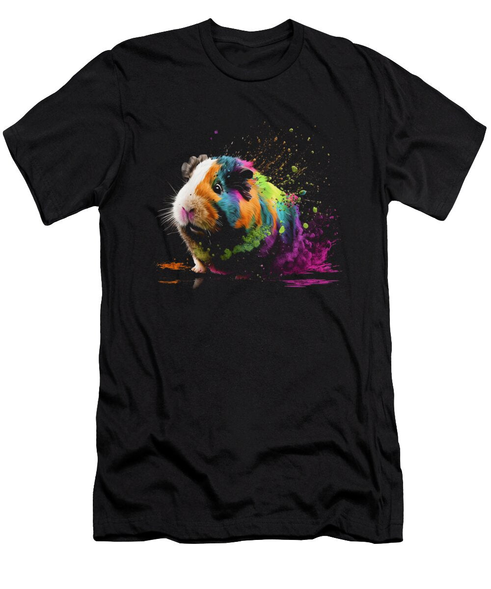 Hamster Splash Art Retro Guinea Pig Animal Lover Long Sleeve Dhbubble T-Shirt