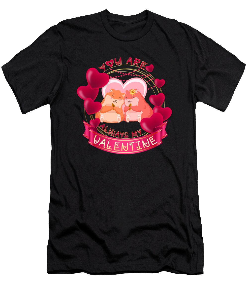 Hamster Valentine Day Hamed Alismaili T-Shirt