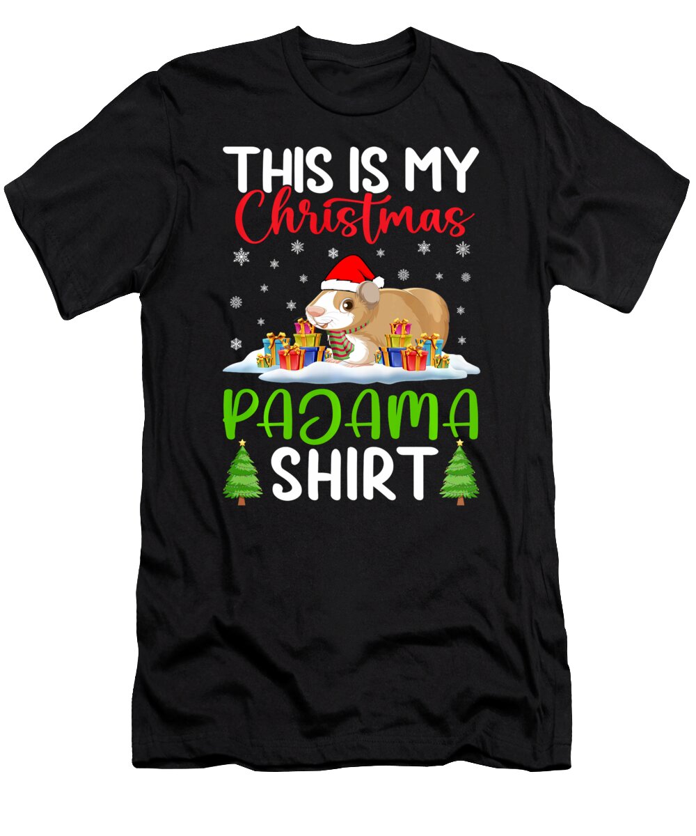 Hamster Xmas Tree Santa Hat This Is My Christmas Pajama Thepassionshop T-Shirt