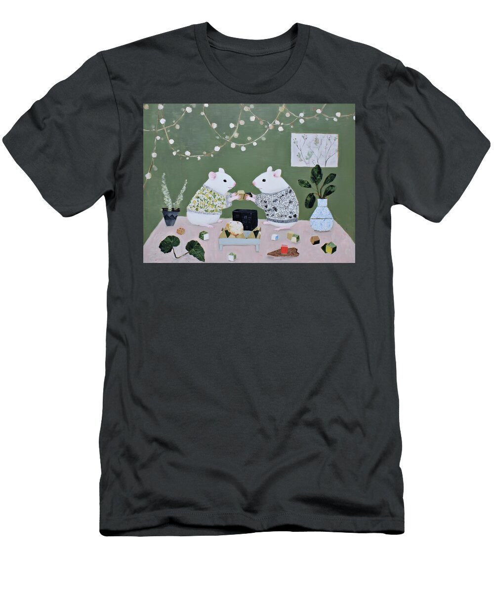 Hamsters Playing Illustration 2 Fabrizio Cassetta T-Shirt