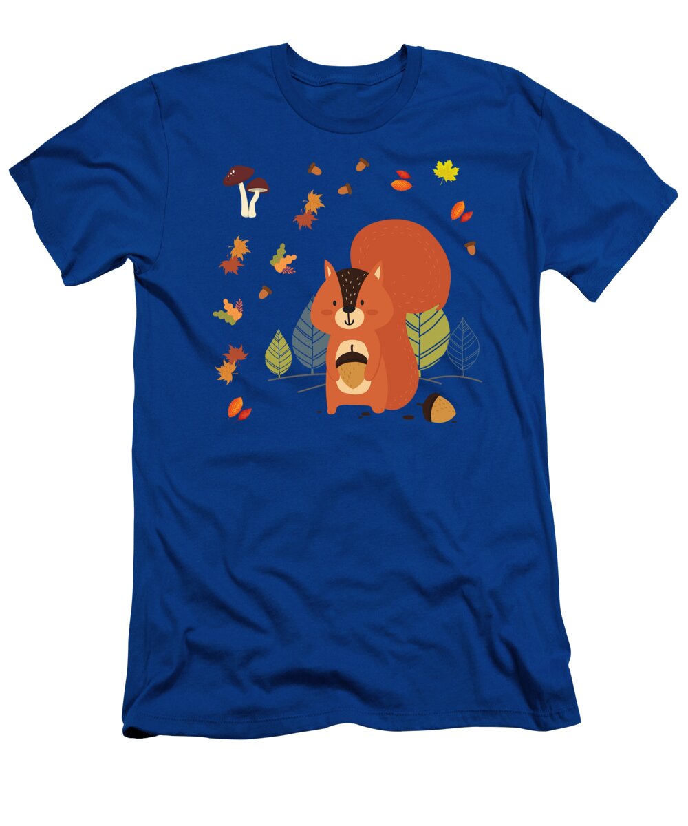 Happy Squirrel in the Colorful Autumn Forest Gift Tenshirt T-Shirt