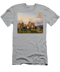 Harvesting in the Foothills of the Alps Friedrich Gauermann T-Shirt