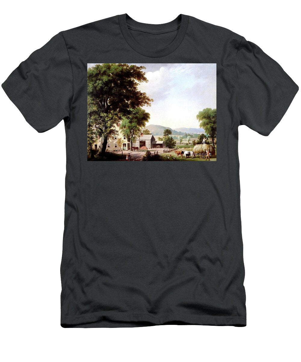 Haying At Jones Inn 1854 George Durrie T-Shirt