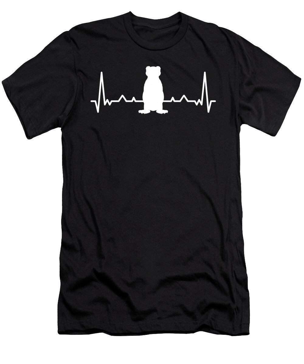 Heartbeat and Ferret Silhouette Tenshirt T-Shirt